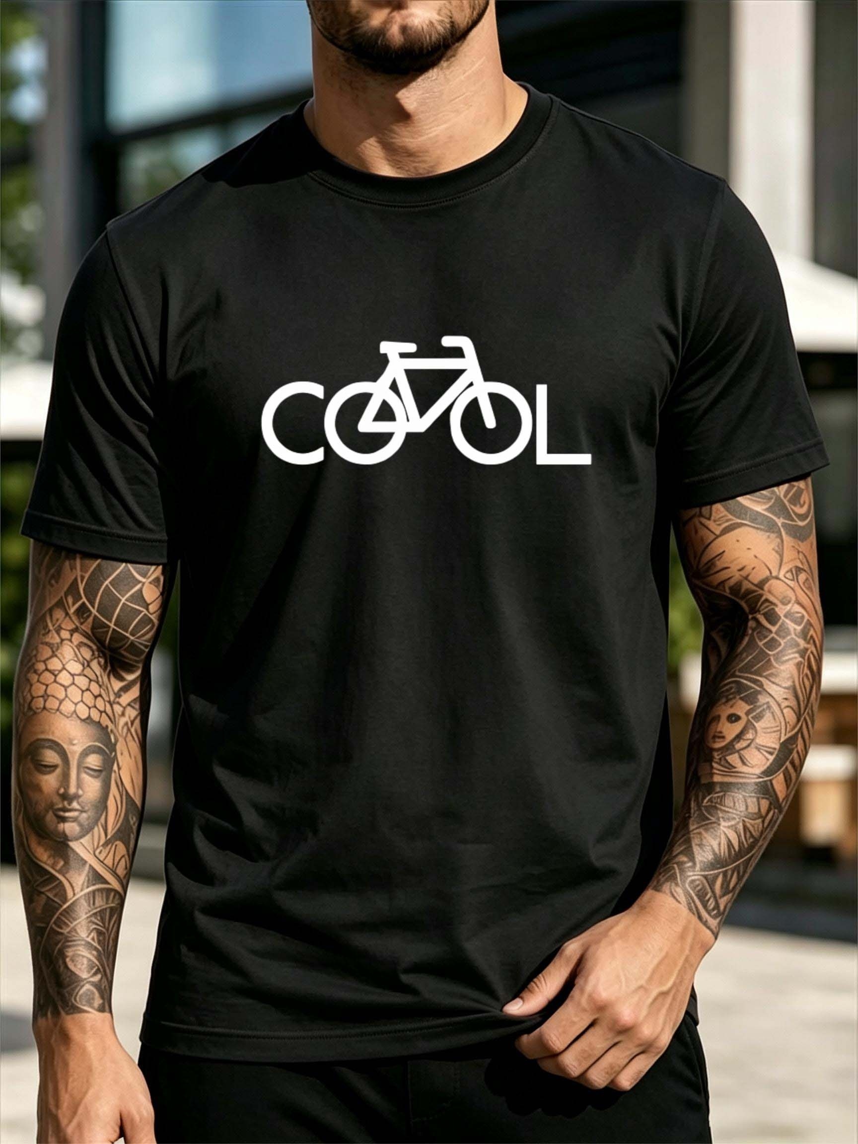 Cycling In City - Męska koszulka z krótkim rękawem i