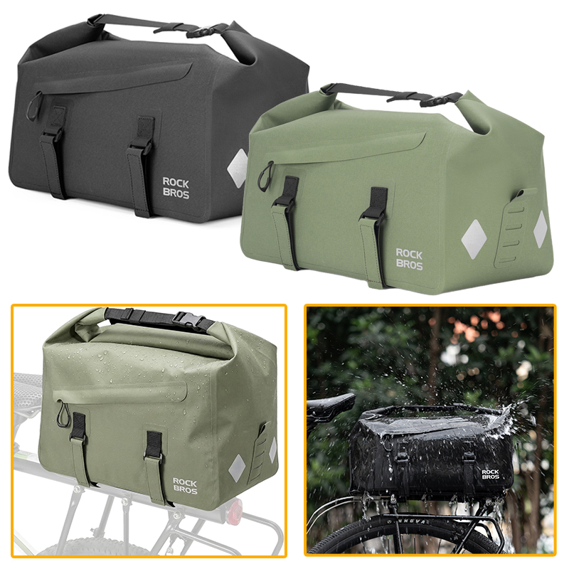 Panniers Waterproof Rear - Torba rowerowa na bagażnik, rozkładana, 16L,