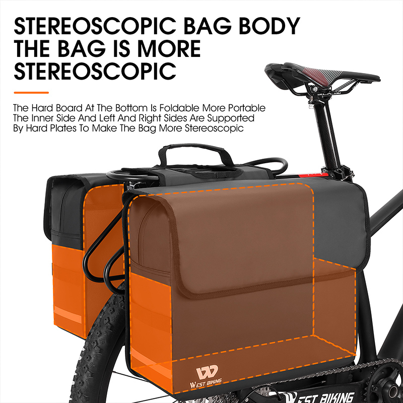 WEST BIKING 36L Duże Sakwy Row – Panniers Waterproof Rear recenzja i cena