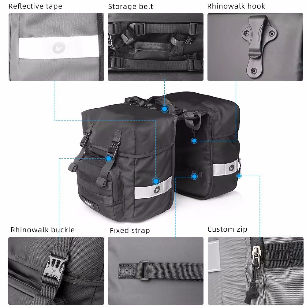 Torba rowerowa 40L, 2 w 1, dwu – Panniers Waterproof Rear recenzja i cena